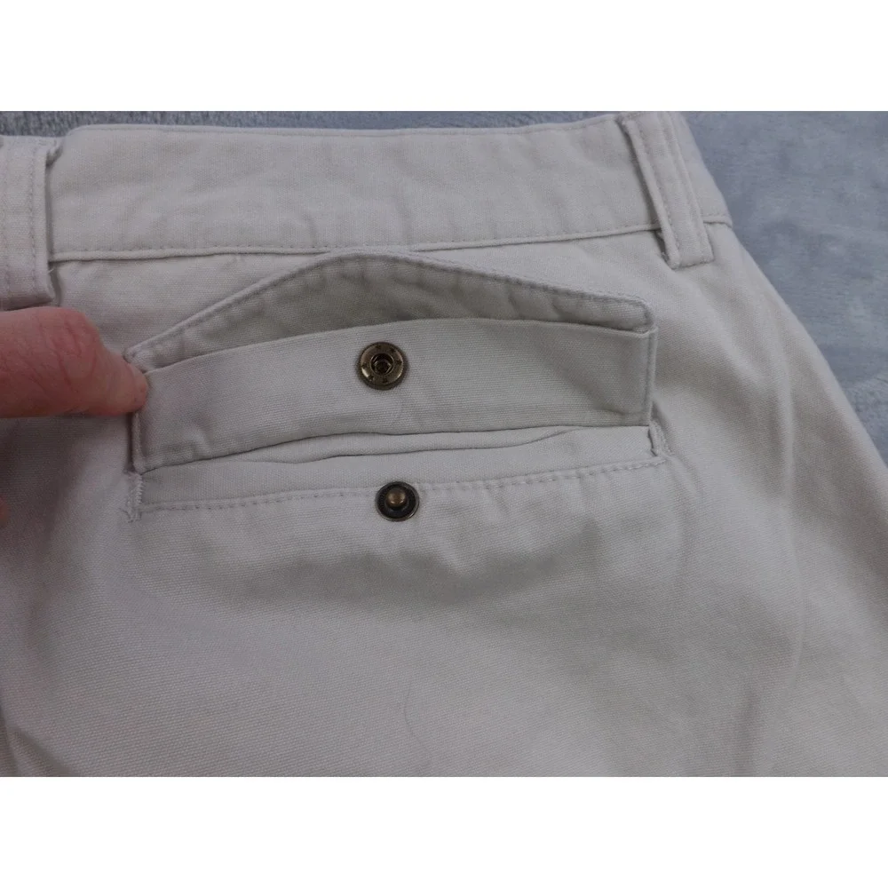Chaps Cargo‎ Shorts Men's Size 40 Ivory/Cream 100% Cotton